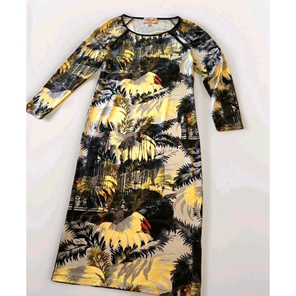 Indie Sleaze Whimsigoth Philosophy Republic Clothing Midi Miami Palm Dress M